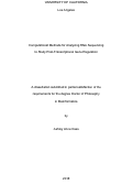 Cover page: Computational Methods for Analyzing RNA Sequencing to Study Post-Transcriptional Gene Regulation