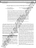 Cover page: Thought Suppression in Patients With Bipolar Disorder