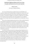 Cover page: Phonological Neighborhood Density in the Trevor Corpus: Perception and Production Factors in Lexical Acquisition