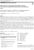 Cover page: HER-2 low status in early-stage invasive lobular carcinoma of the breast: associated factors and outcomes in an institutional series