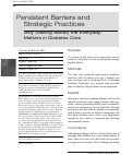 Cover page: Persistent Barriers and Strategic Practices