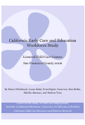 Cover page: California Early Care and Education Workforce Study: Licensed Child Care Centers, San Francisco County 2006