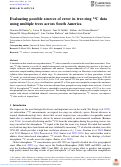 Cover page: Evaluating possible sources of error in tree-ring
              <sup>14</sup>
              C data using multiple trees across South America