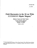 Cover page: Field Harmonics in the 18 cm Wide SUPERBEND Dipole Magnet
