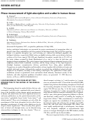 Cover page: Phase measurement of light absorption and scatter in human tissue