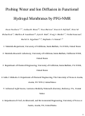 Cover page: Probing Water and Ion Diffusion in Functional Hydrogel Membranes by PFG-NMR