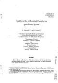 Cover page: Reality in the Differential Calculus on q-Euclidean Spaces