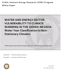 Cover page: Water and Energy Sector Vulnerability to Climate Warming in the Sierra Nevada:  Water Year Classification in Non-Stationary Climates