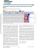 Cover page: Elucidating the Mechanism of Helium Evaporation from Liquid Water