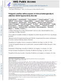 Cover page: Polygenic profiles define aspects of clinical heterogeneity in attention deficit hyperactivity disorder