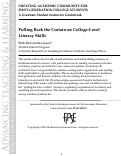 Cover page of Pulling Back the Curtain on College-Level Literacy Skills