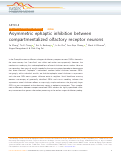 Cover page: Asymmetric ephaptic inhibition between compartmentalized olfactory receptor neurons