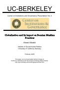 Cover page: Globalisation and Its Impact on Bosnian Muslims practices