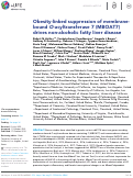 Cover page: Obesity-linked suppression of membrane-bound O-acyltransferase 7 (MBOAT7) drives non-alcoholic fatty liver disease.