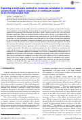 Cover page: Exploring a multi-scale method for molecular simulation in continuum solvent model: Explicit simulation of continuum solvent as an incompressible fluid