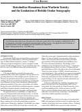 Cover page: Retrobulbar Hematoma from Warfarin Toxicity  and the Limitations of Bedside Ocular Sonography