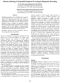 Cover page: Memory Indexing of Sequential Symptom Processing in Diagnostic Reasoning