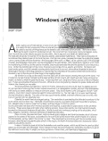 Cover page: Windows of Words