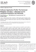 Cover page: Software Application Profile: The Anchored Multiplier calculator—a Bayesian tool to synthesize population size estimates