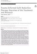 Cover page: Trauma-Informed Guilt Reduction Therapy: Overview of the Treatment and Research