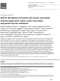 Cover page: MATR3 disruption in human and mouse associated with bicuspid aortic valve, aortic coarctation and patent ductus arteriosus