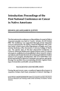 Cover page: Introduction: Proceedings of the First National Conference on Cancer in Native Americans