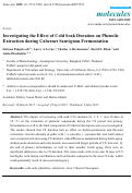 Cover page: Investigating the Effect of Cold Soak Duration on Phenolic Extraction during Cabernet Sauvignon Fermentation