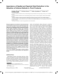 Cover page: Importance of Spatial and Spectral Data Reduction in the Detection of Internal Defects in Food Products