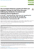 Cover page: The Correlation Between Lymphocyte Nadir and Radiation Therapy for Soft Tissue Sarcoma: Defining Key Dosimetric Parameters and Outlining Clinical Significance