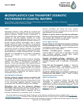 Cover page of Microplastics can transport zoonotic pathogens in coastal waters