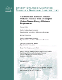 Cover page: Can Standards Increase Consumer Welfare? Evidence from a Change in Clothes Washer