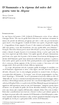Cover page: D'Annunzio e la ripresa del mito del poeta vate in <em>Alcyone</em>