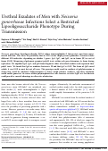 Cover page: Urethral Exudates of Men with Neisseria gonorrhoeae Infections Select a Restricted Lipooligosaccharide Phenotype During Transmission