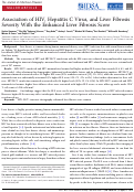 Cover page: Association of HIV, Hepatitis C Virus, and Liver Fibrosis Severity With the Enhanced Liver Fibrosis Score