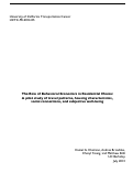 Cover page of The Role of Behavioral Economics in Residential Choice: A Pilot Study Of Travel Patterns, Housing Characteristics, Social Connections, and Subjective Well-Being