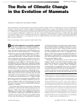 Cover page: The role of climatic change in the evolution of mammals