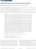 Cover page: Cardiac MR imaging: current status and future direction.
