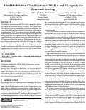 Cover page: Blind Modulation Classification of Wi-Fi 6 and 5G signals for Spectrum Sensing