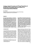 Cover page: Voltage-gated currents and firing properties of embryonic Drosophila neurons grown in a chemically defined medium.