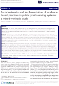 Cover page: Social networks and implementation of evidence-based practices in public youth-serving systems: a mixed-methods study