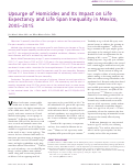 Cover page: Upsurge of Homicides and Its Impact on Life Expectancy and Life Span Inequality in Mexico, 2005-2015.