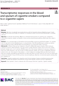 Cover page: Transcriptomic responses in the blood and sputum of cigarette smokers compared to e-cigarette vapers