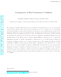 Cover page: Consequences of Weyl consistency conditions