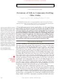 Cover page: Prevention of Falls in Community-Dwelling Older Adults