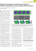 Cover page: Digital Holography Enables Quantitative Phase Evaluation during Cellular Microsurgery