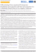Cover page: Differentiating Nonoccupational Postexposure Prophylaxis Seroconverters and Non-Seroconverters in a Community-Based Clinic in Los Angeles, California