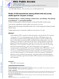 Cover page: Modes of HIV transmission among adolescents and young adults aged 10–24 years in Kenya