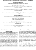 Cover page: Beyond Synchrony: Complementarity and Asynchrony in Joint Action