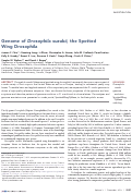 Cover page: Genome of Drosophila suzukii, the Spotted Wing Drosophila