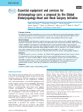 Cover page: Essential equipment and services for otolaryngology care: a proposal by the Global Otolaryngology-Head and Neck Surgery Initiative.